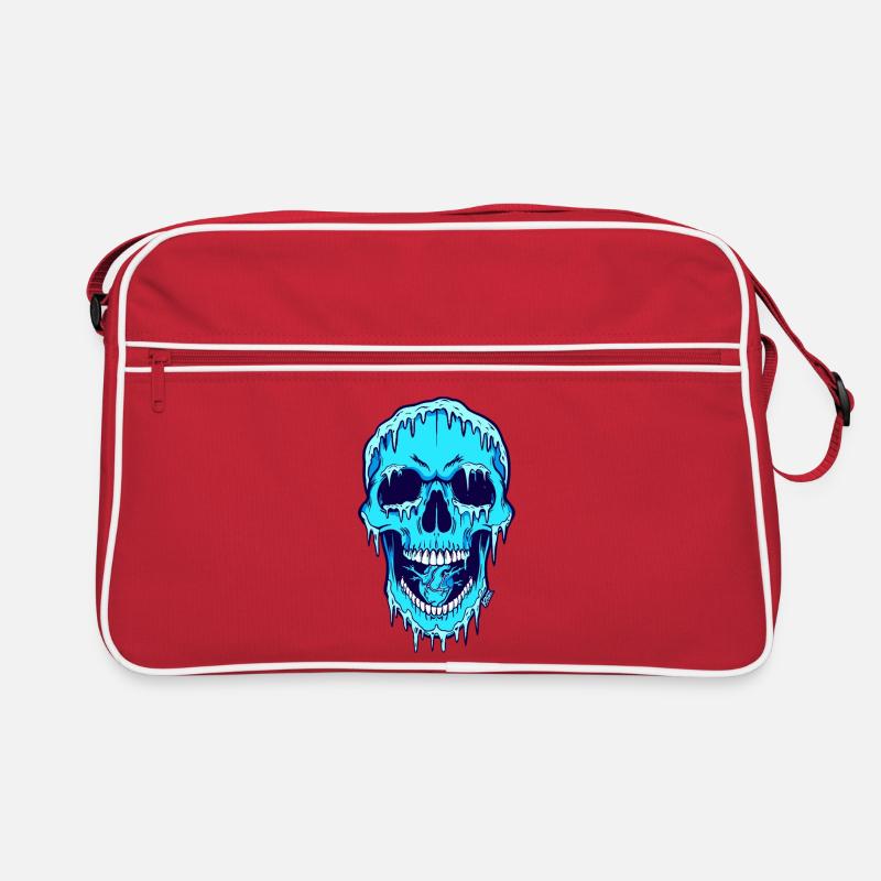 Schmelzender Blauschädel Retro Tasche