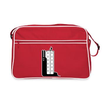 Block Snail - Retro Tasche - Rot/Weiß - Vorne