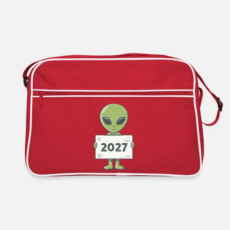 green alien Retro Bag
