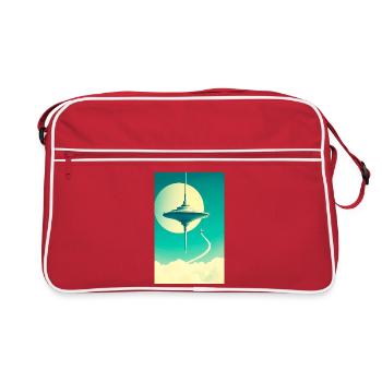 Cities Begin to Float Above the Clouds - Retro Bag - red/white - Front