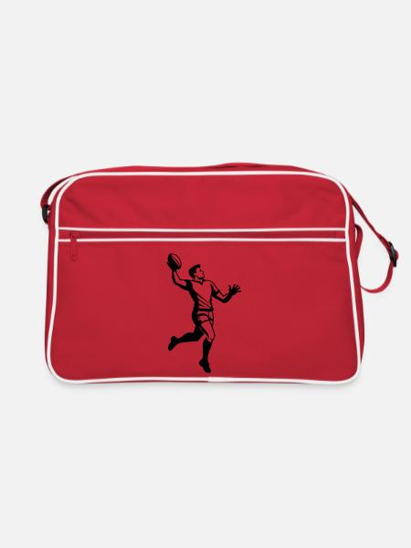 Rugby - Retro Bag - red/white - Front