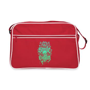 Glowing Algae Jellyfish Jungle - Retro Bag - red/white - Front
