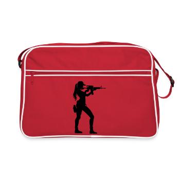 Femme Soldat - Sac Retro - rouge/blanc - Devant