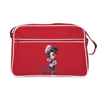 Chef Chibi Girl Cadeau de cuisine - Sac Retro - rouge/blanc - Devant