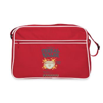 Breakfast Funny Brunch Coffee Pancake Food Bacon - Retro Bag - red/white - Front