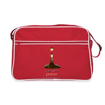 Conception de citations minimalistes Gentle Power - Sac Retro - rouge/blanc - Devant