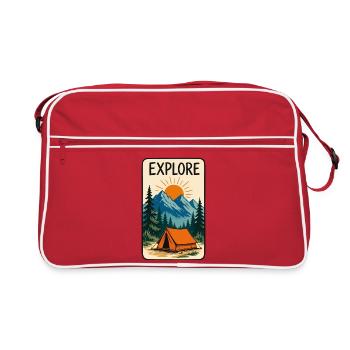 Explore Mountains and Camping Soleil - Retro Bag - red/white - Front