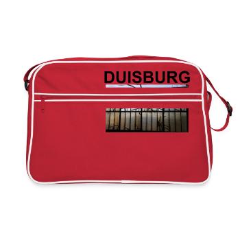 Duisburg - Retro Tasche - Rot/Weiß - Vorne