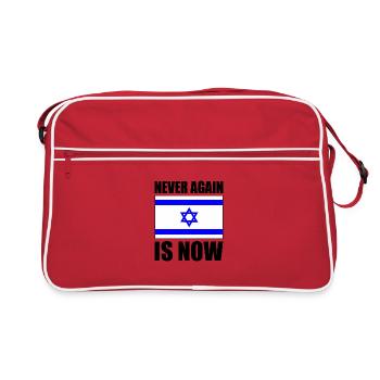 Never again is now - Retro Bag - red/white - Front