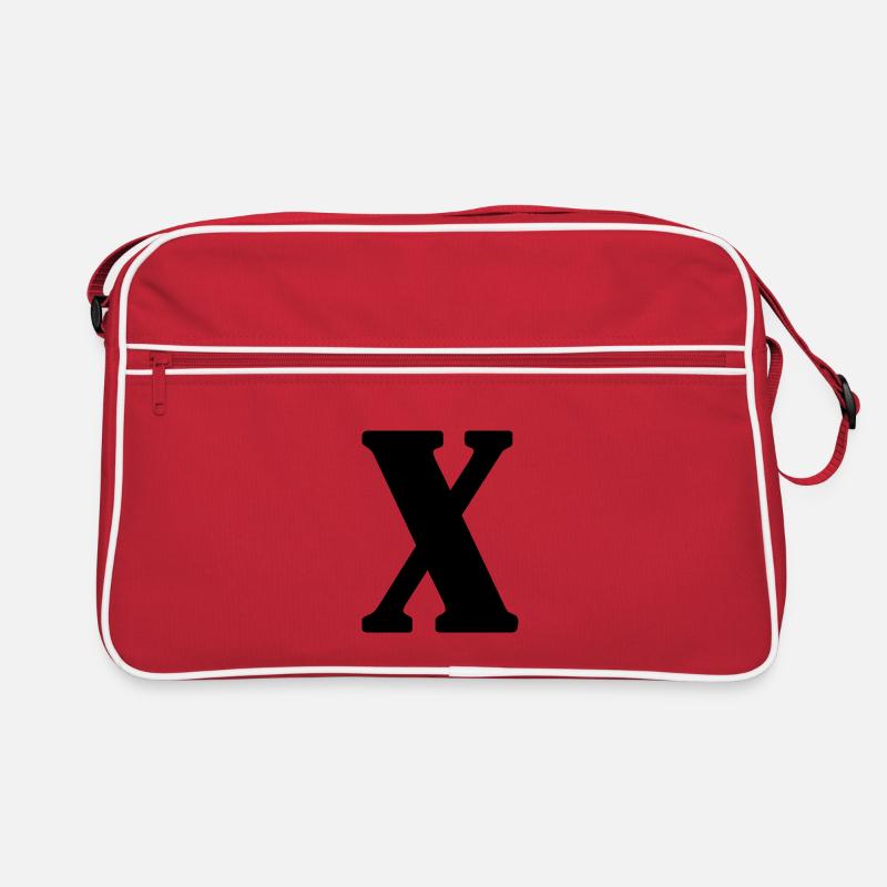 X - Retro Tasche - Rot/Weiß
