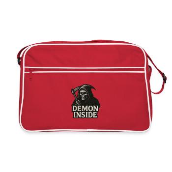 Dämon Innen Grim Reaper - Retro Tasche - Rot/Weiß - Vorne