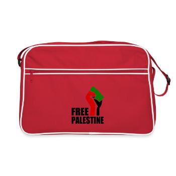 Free palestine - Retro Tasche - Rot/Weiß - Vorne