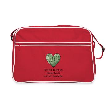 Cactus Heart, Not as Romantic as I Look - Retro Bag - red/white - Front