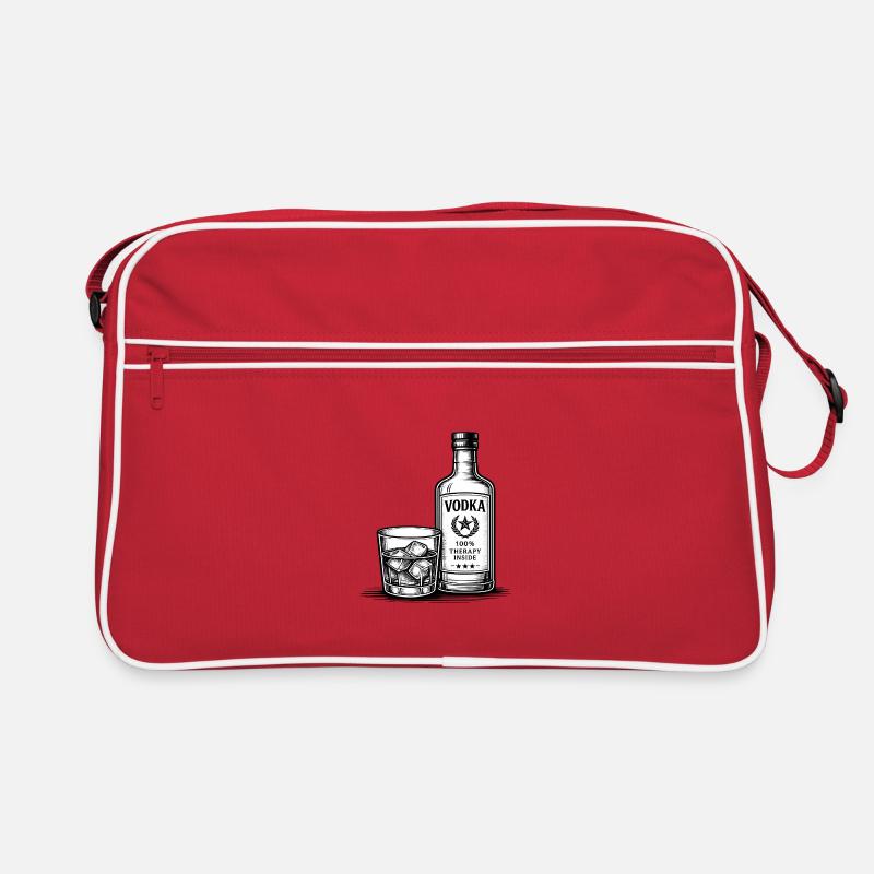 Vodka – 100% Therapy Inside | Humor Motiv Retro Tasche