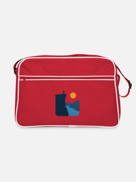Preikestolen – Norwegian Landmark - Retro Bag - red/white - Front