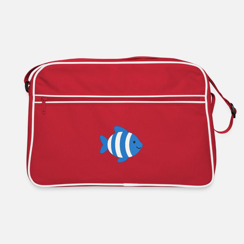 Fisch gestreift Retro Tasche
