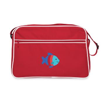Poisson rayé - Sac Retro - rouge/blanc - Devant