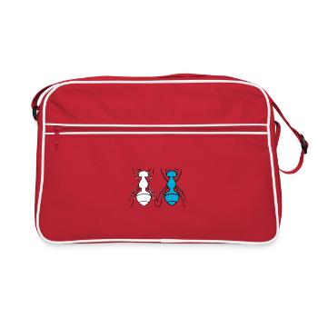 Ant Duo - Retro Tasche - Rot/Weiß - Vorne