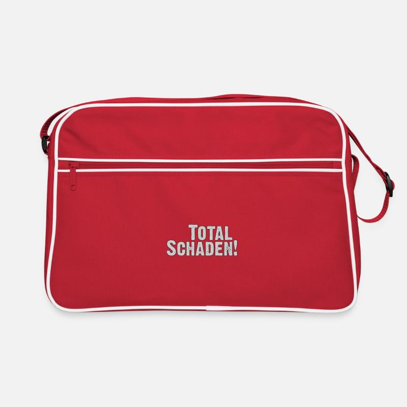 Total Schaden! Distressed Text Retro Tasche