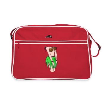 Hawaiian Girl Fantasy Erotic Vacation Beach sex - Retro Bag - red/white - Front