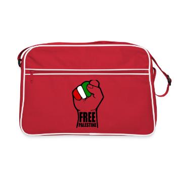 Free palestine - Retro Tasche - Rot/Weiß - Vorne