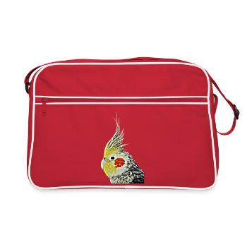 Calopsitte (13) - Sac Retro - rouge/blanc - Devant
