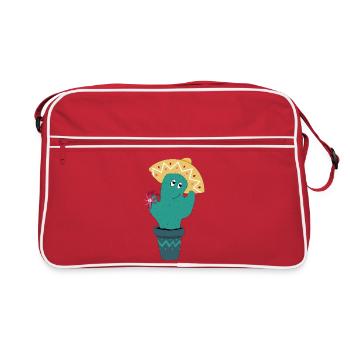 Cactus mexicain - Sac Retro - rouge/blanc - Devant