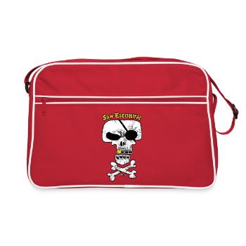 SAN ESCOBAR - Pirate Flag / Skull - Retro Bag - red/white - Front