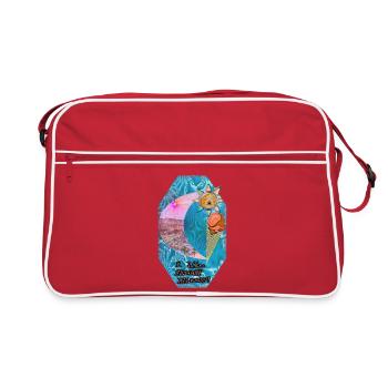 Les îles Canaries avec leur propre touche - Détendez-vous + profitez du soleil - Sac Retro - rouge/blanc - Devant