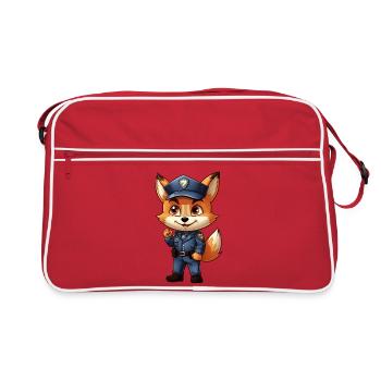 Fox Police - Sac Retro - rouge/blanc - Devant