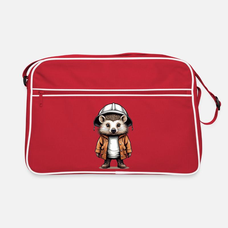 Hérisson mignon avec chapeau d’expédition Sac Retro