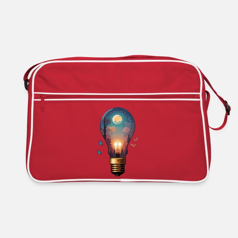 Light bulb with moonlight Retro Bag