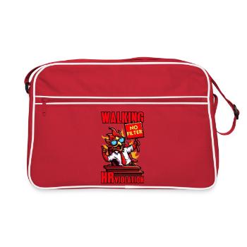 VIOLATION DES HR EN MARCHANT, DRÔLE - Sac Retro - rouge/blanc - Devant