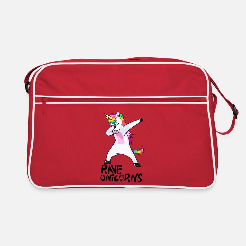 Logo Rave Unicorns Black Text Retro Tasche