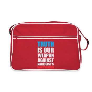 Empowering Truth Speech Bubble Design - Retro Tasche - Rot/Weiß - Vorne