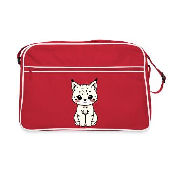 Luchs - Retro Tasche - Rot/Weiß - Vorne