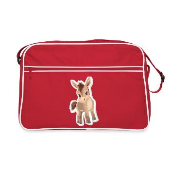 Esel - Retro Tasche - Rot/Weiß - Vorne