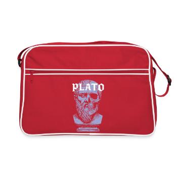 Conception artistique du crâne de Platon - Sac Retro - rouge/blanc - Devant