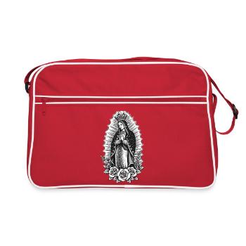 Guadalupe Line Style Rose Motif - Retro Bag - red/white - Front
