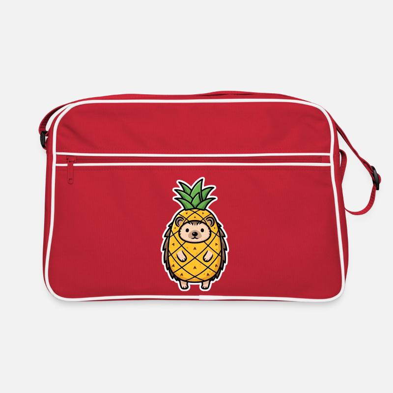 Pineapple Hedgehog Mascot Hedgehog in Pineapple Costume Retro Bag
