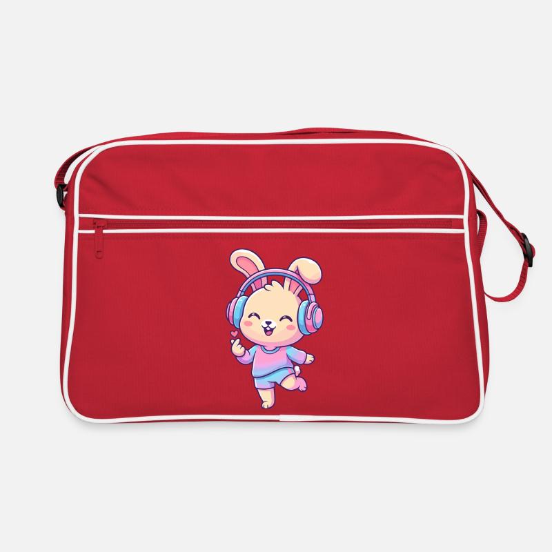 Kawaii Bunny Kopfhörer Retro Tasche