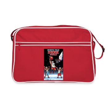 Santa Dunking Basketball North Pole Dunk Squad - Retro Bag - red/white - Front