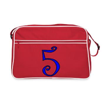 5. ANNIVERSARY. 5 YEARS. 5th ANNIVERSARY - Retro Bag - red/white - Front