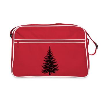 Vecteur épicéa, sapin et conifères - Sac Retro - rouge/blanc - Devant
