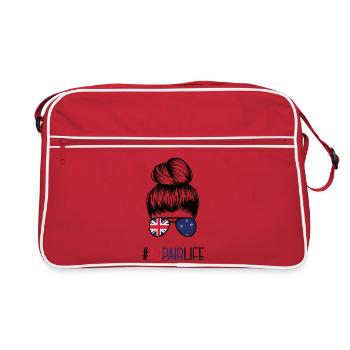 Au Pair Aupair Nouvelle-Zélande Voyage de travail #Aupairlife - Sac Retro - rouge/blanc - Devant