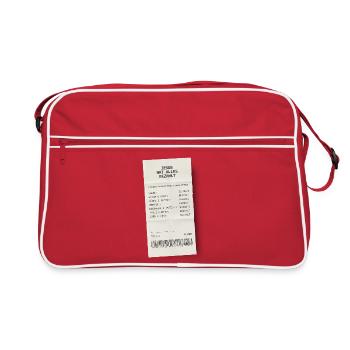 Jesus hat alles bezahlt  - Retro Tasche - Rot/Weiß - Vorne
