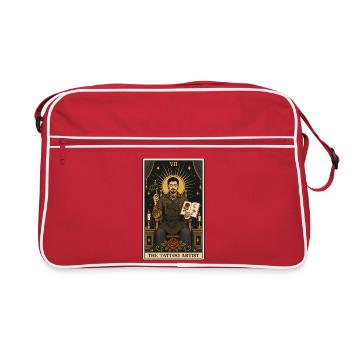 Tattoo Artist | Tattoo Profession Tarot - Retro Bag - red/white - Front
