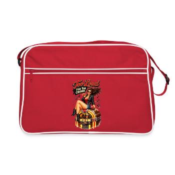 Pin-up rockabilly : trop bruyant pour la foule - Sac Retro - rouge/blanc - Devant
