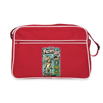Schmutzige Kuh-Actionspielzeugverpackung - Retro Tasche - Rot/Weiß - Vorne