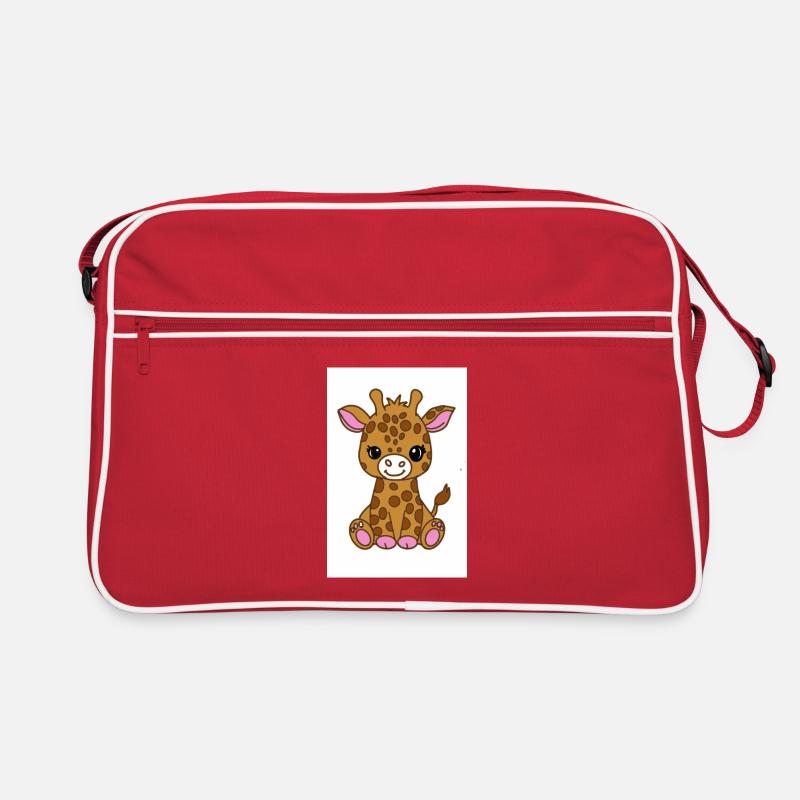Girafon kawaï - Sac Retro - rouge/blanc